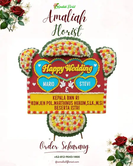 Papan Bunga Pernikahan Giriyoso